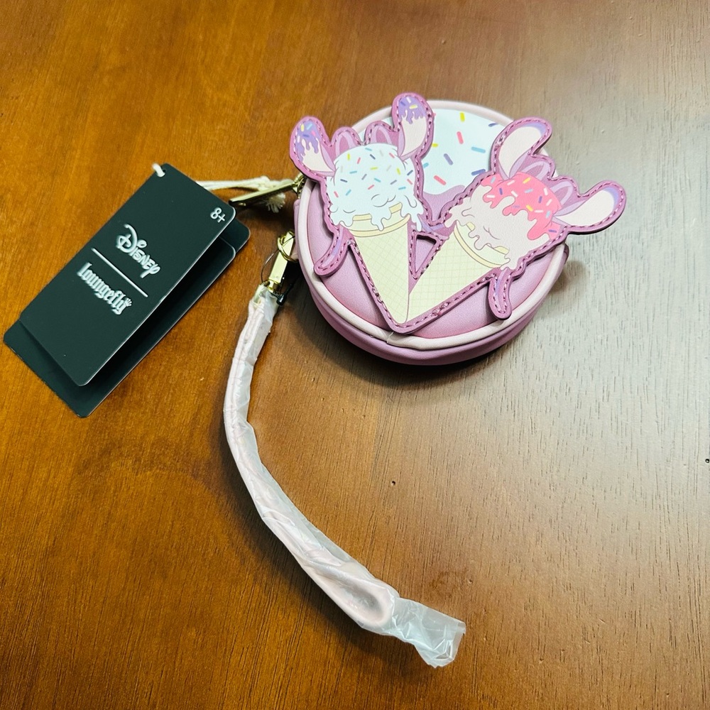Disney Lilo & Stitch Angel Ice Cream Cone Coin Purse